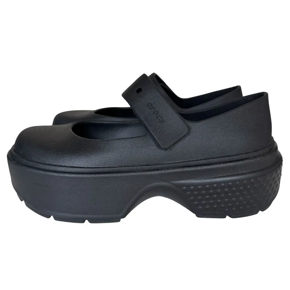 Crocs Stomp Mary Jane Platform Shoe Womens Size 11 Black Harajuku Cosplay Grunge